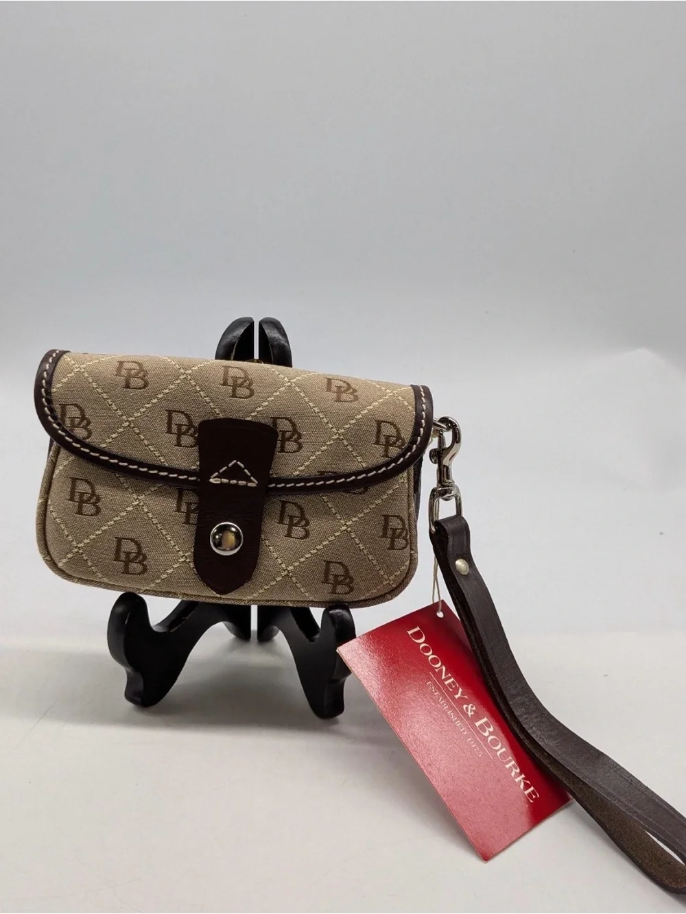 Dooney & Bourke Red and Brown Tag